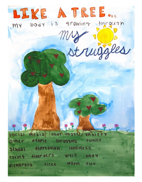 An image of artwork created for the Love Your Tree campaign